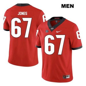 Men's Georgia Bulldogs NCAA #67 Caleb Jones Nike Stitched Red Legend Authentic College Football Jersey KTJ8454WE